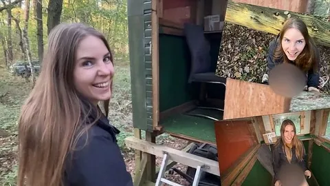 AdaShelby: Waldpilze sammeln endet im Hochsitz-FICK!!! - Alter Schulfreund wird geblasen und nimmt mich Doggy!
