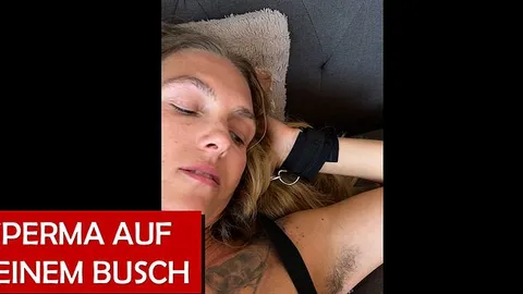 Sperma auf meinem Busch – gefesselt & willig!