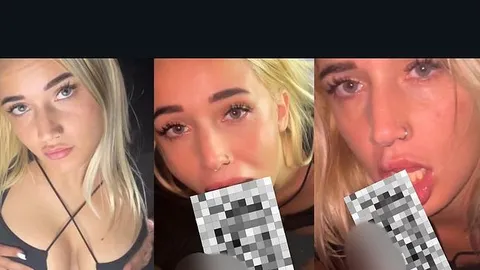 Blondes Mädchen bläst brav meinen BBC.. am Ende bekommt sie meinen ganzen Saft in den Mund