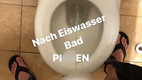 Nach dem Eiswasserbad direkt pissen