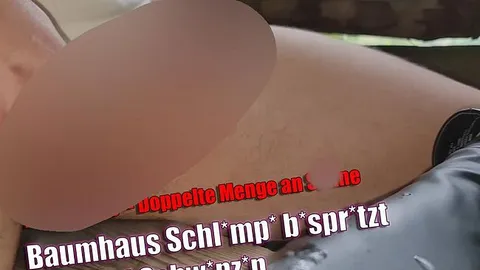 Fremdes Mädchen im Baumhaus als Wichsvorlage benutzt