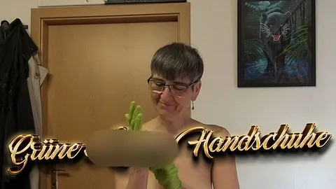 Grüne Latex Handschuhe
