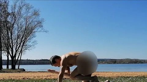 ikarik2007: Mein Nackt-Yoga am offiziellen FKK-Strand beim Brombachsee - Video 3