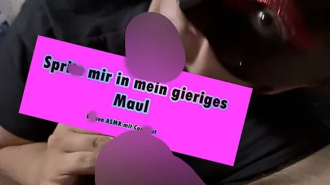 Lady_Josefine: Spritz mir in mein gieriges Maul Blasen ASMR m. Cumshot