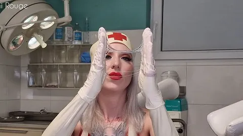 Lady-Naomi-Rouge: Latex-Krankenschwester Naomis POV Fisting Inhale