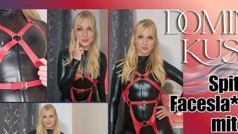 Dominakuss – Spit Faceslapping mit Wichsbefehl