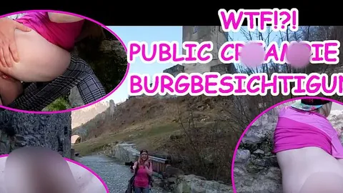 Larry_Adler: WTF!?! PUBLIC CREAMPIE bei Burgbesichtigung!!
