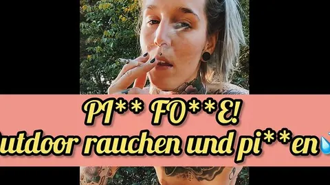 lisa_rocketcock: PISSFOTZE.. OUTDOOR RAUCHEN UND PISSEN!