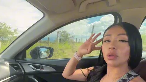 Großer schwarzer Schwanz BBC fickt notgeile kolumbianische Frau im Auto, nachdem er sie unterwegs