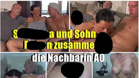 StiefPapa und Sohn ficken zusammen die Nachbarin AO