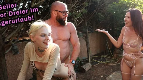 MaryHaze: Geiler Outdoor Dreier im Swingerurlaub!