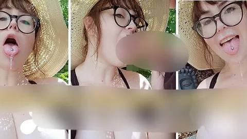 Riskanter Outdoor Blowjob + Gesichtsbesamung