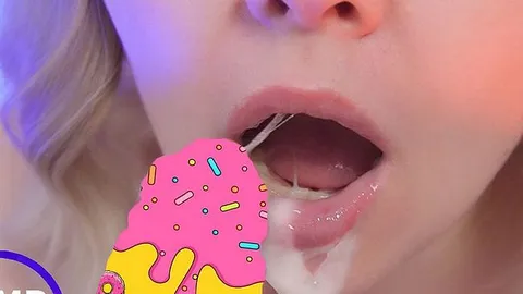 Miss_Fantasy: Langsamer Blowjob, Nahaufnahme, Oral Creampie