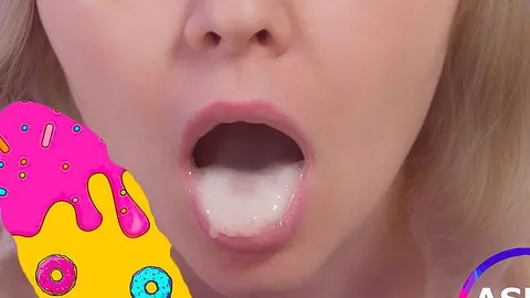 Miss_Fantasy: Blowjob Nahaufnahme Sperma schlucken