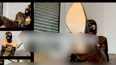 Wichstraining für Lederstiefelsklaven (Lederherrin, Countdown, pures Leder)