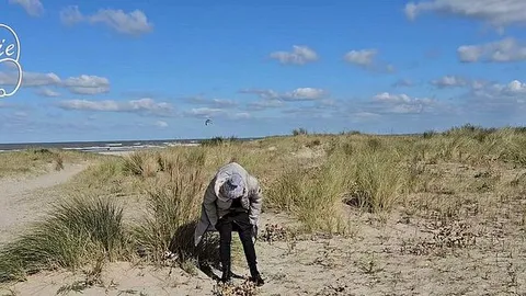 In Holland am Strand und keine Toilette in sicht, aber ich bin ja nicht schüchtern