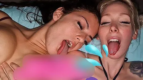 2 Stiefschwestern betteln? um seine Sahne Tittenfick Ahegao Mega Cumshot Facial & Titten ??