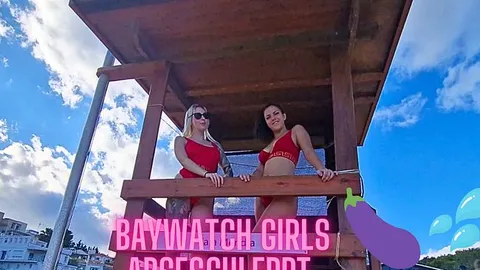 3er Baywatch Girls am Strand abgeschleppt & abgefickt in der Mittagspause ! ????