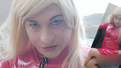 Rotes Lackkleidchen als Geschenk von einem Sub bekommen
