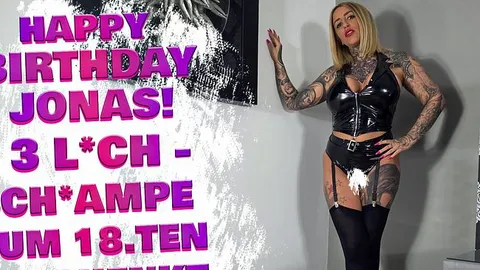 QueenParis: Happy Birthday Jonas! 3-Loch Schlampe zum 18.ten geschenkt bekommen!!!
