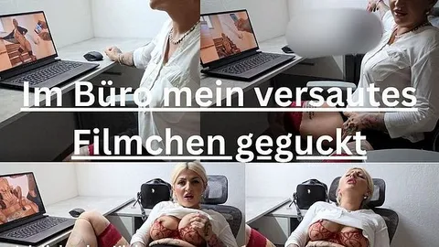 Roxy_Velvet: Im Büro heimlich versautes Zeugs geguckt und zu geil geworden