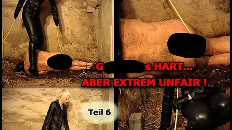Gnadenlos HART...ABER EXREM UNFAIR! - Stiefel-Lecken und Auspeitschung mit 2 Rohrstöcken! - Teil 6