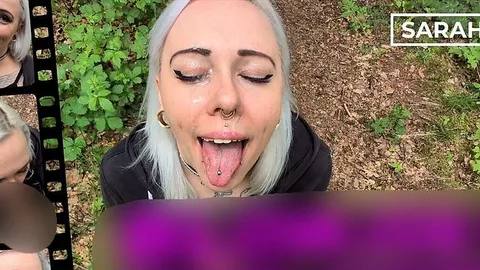 sarah_sky_official: Blowjob in the woods with stranger who caught me making some spicy selfies...