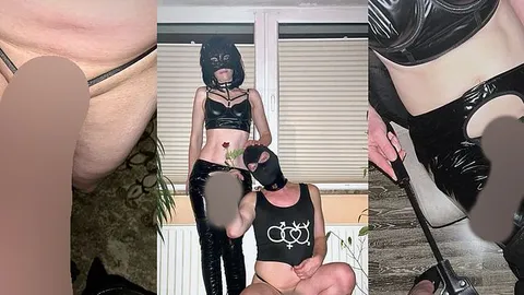 SashMash-Couple: Dominante Ehefrau spielt mit Sissy - Ehemann Eiern