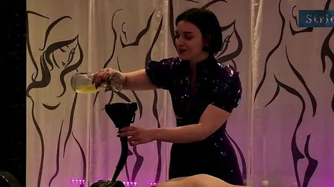 Medea Piss Drinking Ruined Femdom Handjob for Toilet Slave Loose