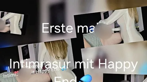 Das erste mal ! Intimrasur mit Handjob zum Happy End !!