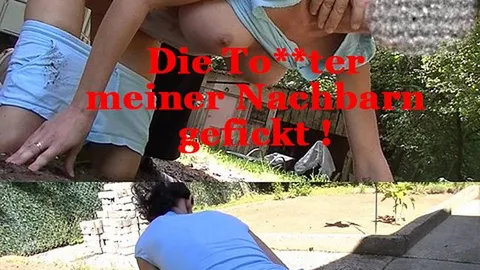Die Tochter meiner Nachbarn im Garten gefickt !