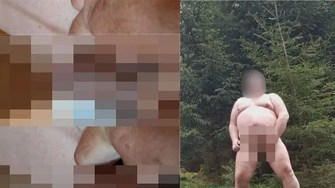 Zweimal gepisst: Großaufnahme und nackt im Wald gepinkelt
