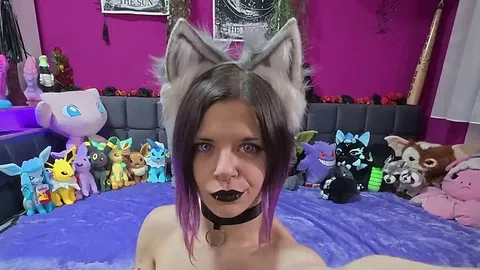 Erster FoxGirl Blowjob an der Fuckmaschine , war das nun doch zu viel ?!
