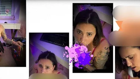 x_lady_69: Geiler Blowjob vor dem Zocken- Volle Ladung ins Gesicht
