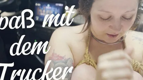 Ich reite einen LKW Fahrer, mit abgebundenen Titten !